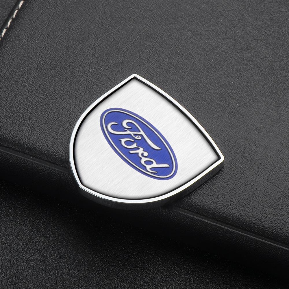 Metal Car Styling Body Trunk Shield Badge Sticker Decor Auto Accessories For Ford Focus Fiesta Ranger Mondeo Mustang Kuga Smax