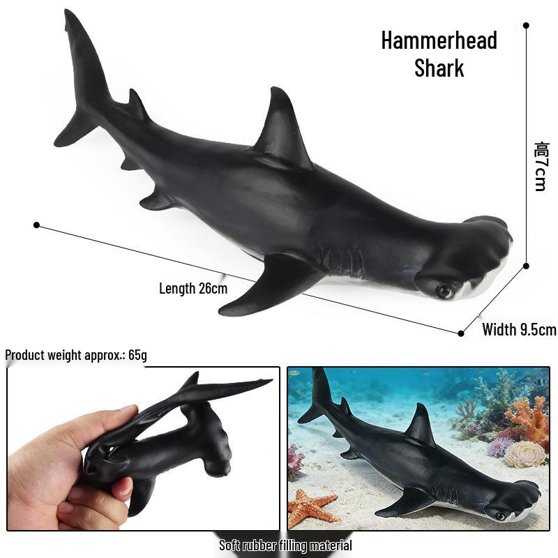 Children's Soft Rubber Marine Animal Toys: Killer Whale, Great White Shark, Beluga, Blue Whale, Dolphin, Sperm Whale Models