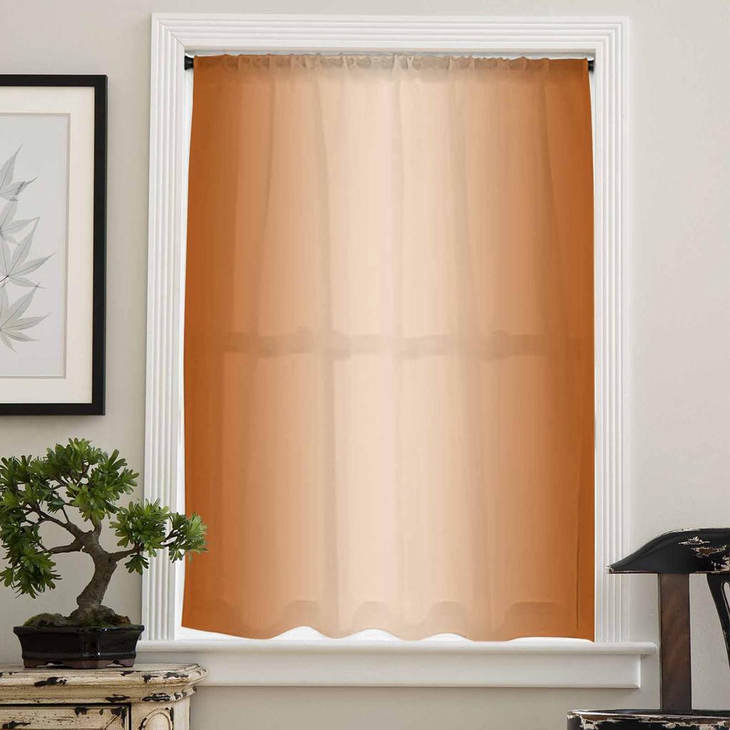Gebranntes Orange Farbverlauf Transparente Vorhänge für Kinderzimmer Wohnzimmer Voile Fenstervorhänge Tüllvorhänge