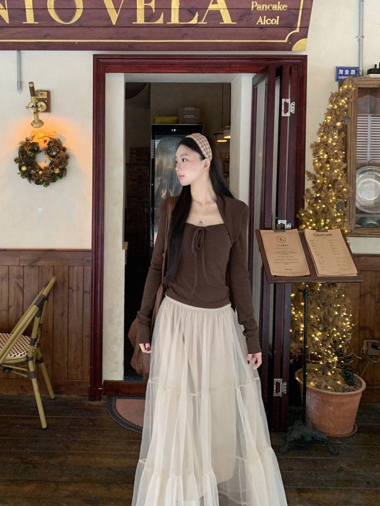 Women's Slim Fit Solid Color Long-Sleeve T-Shirt - Stylish Autumn Casual Top