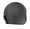 KOMINE Motorcycle Heritage Leather Jet Helmet Solid Mat Black XL HK-195