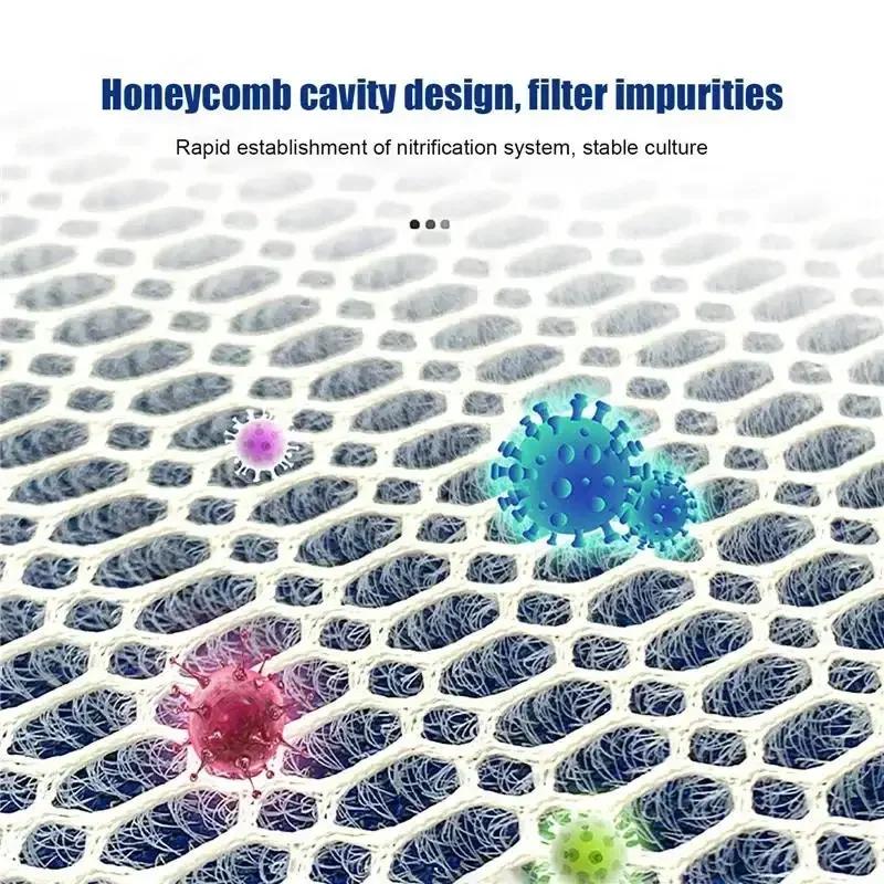 8D Aquarium Filterschwamm Medium 8-lagiges kleberfreies Filterpad Fischtank Skimmer Koi Teich Filter Baumwolle Hocheffiziente Filtration