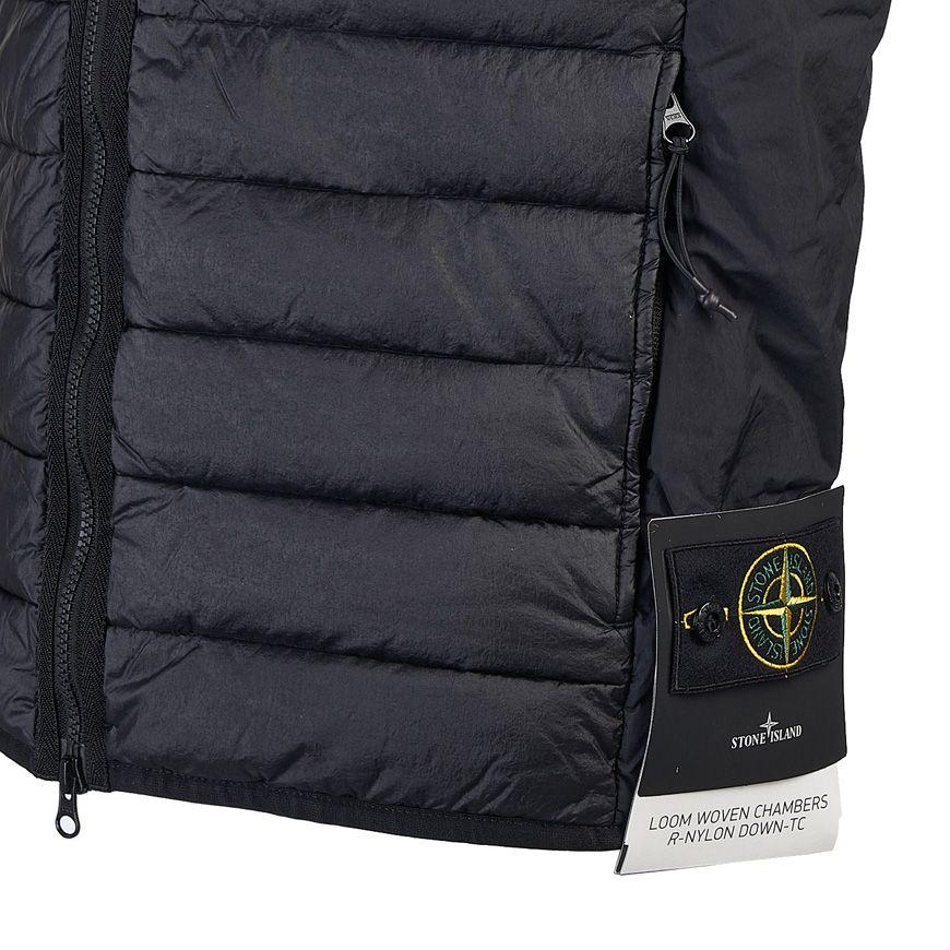 STONE ISLAND Zip Collar Sleeveless Vest Unisex Vests Black 8115G0724-A0029