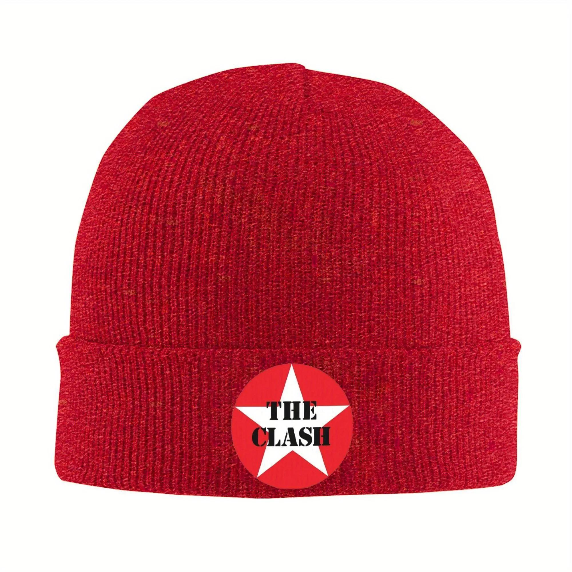New the clash punk band Knitted Caps Womens Unisexs Beanies Autumn Winter Hat Acrylic Warm Cap