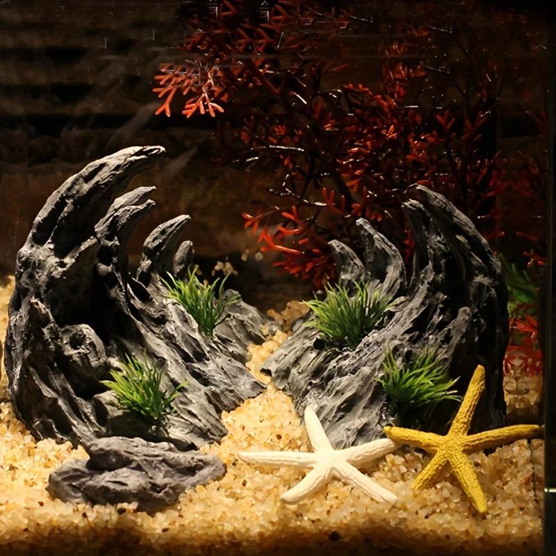 Aquarium Aquascape Resin Rock Fountain Micro Landscape Bonsai  Aquarium Keel Rock Landscape Aquarium Furniture