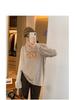 Women's 2025 Winter Round Neck Letter Embroidery Long Sleeve T-Shirt – New Fashionable Loose and Versatile Top