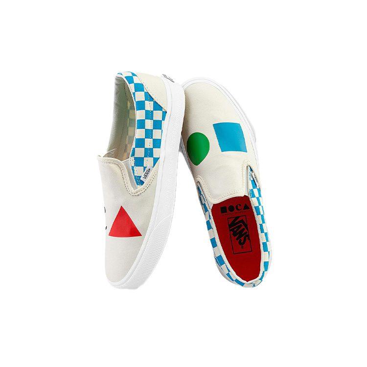 Slip-On Moca X Slip-On Classic Vans 'Checkerboard - Cyan' VN000XG88MY
