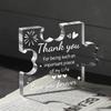 Thank You Puzzle Plaque. Unique acrylic desk decor for coworkers, teachers & friends.