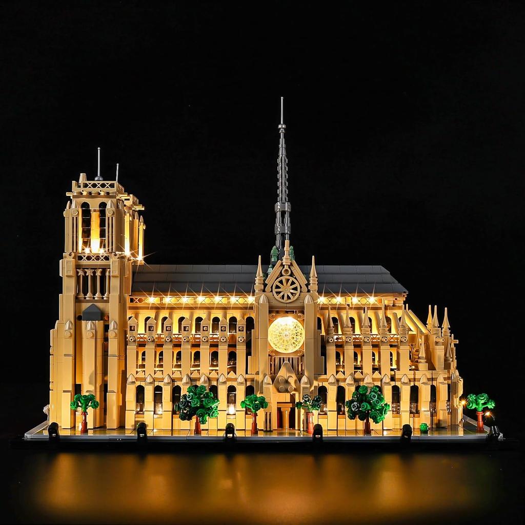 Kyglaring LED Lighting Kit, Compatible with lego Architecture Notre Dame de Paris Model,21061 light Set (lego Sets Not Included) Light Up Your lego!,