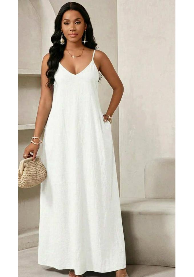 2026 European Summer Casual Resort Women's Long Strap Dress