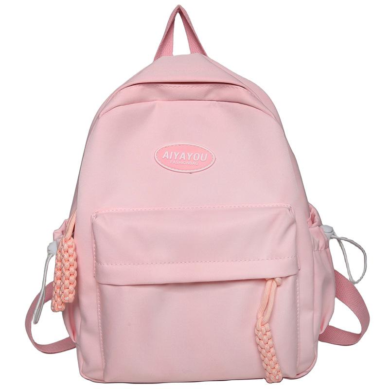 Kindergarten Elementary School Girl Children's Spring Outing Small Backpack Solid Color Cute Backpack