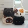 Fluffy Kitten Dolls Stuffed Animals Black Cat Plush Lovely Cute Cat Plush Toys  Baby Gifts