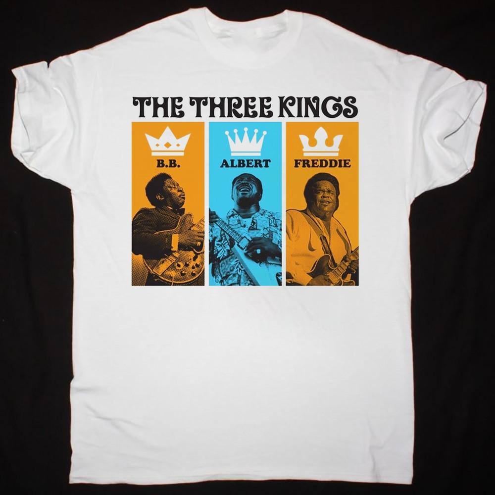 

B.B. ALBERT FREDDIE Three Kings T-Shirt Short Sleeve Cotton White S to 5XL Unisex T-Shirt XXXXL