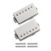 FLEOR Alnico5 Guitar Humbucker Pickup Set with Chrome Bridge and Neck Pickups for LP-Style Guitars