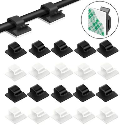 Attache Câble Type Collier Organisateur de Câbles Véhicule Fixe Jeu de 10-30 Pièces Auto-adhésif Organisation Maison ENROULEUR Clip de Câblage Fixe