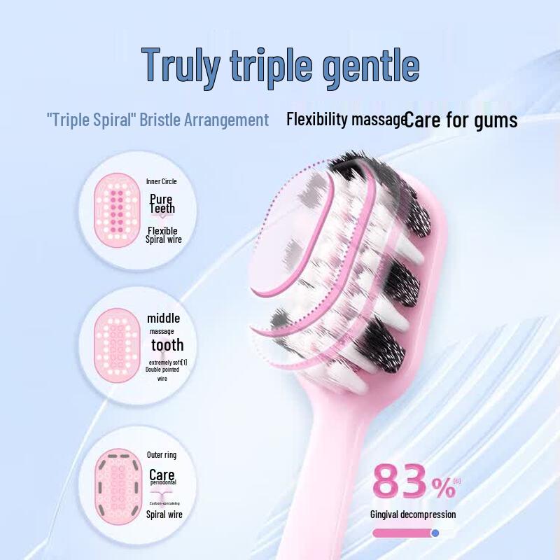 Sakol Wide Head Soft Bristle Toothbrush (4-Pack)