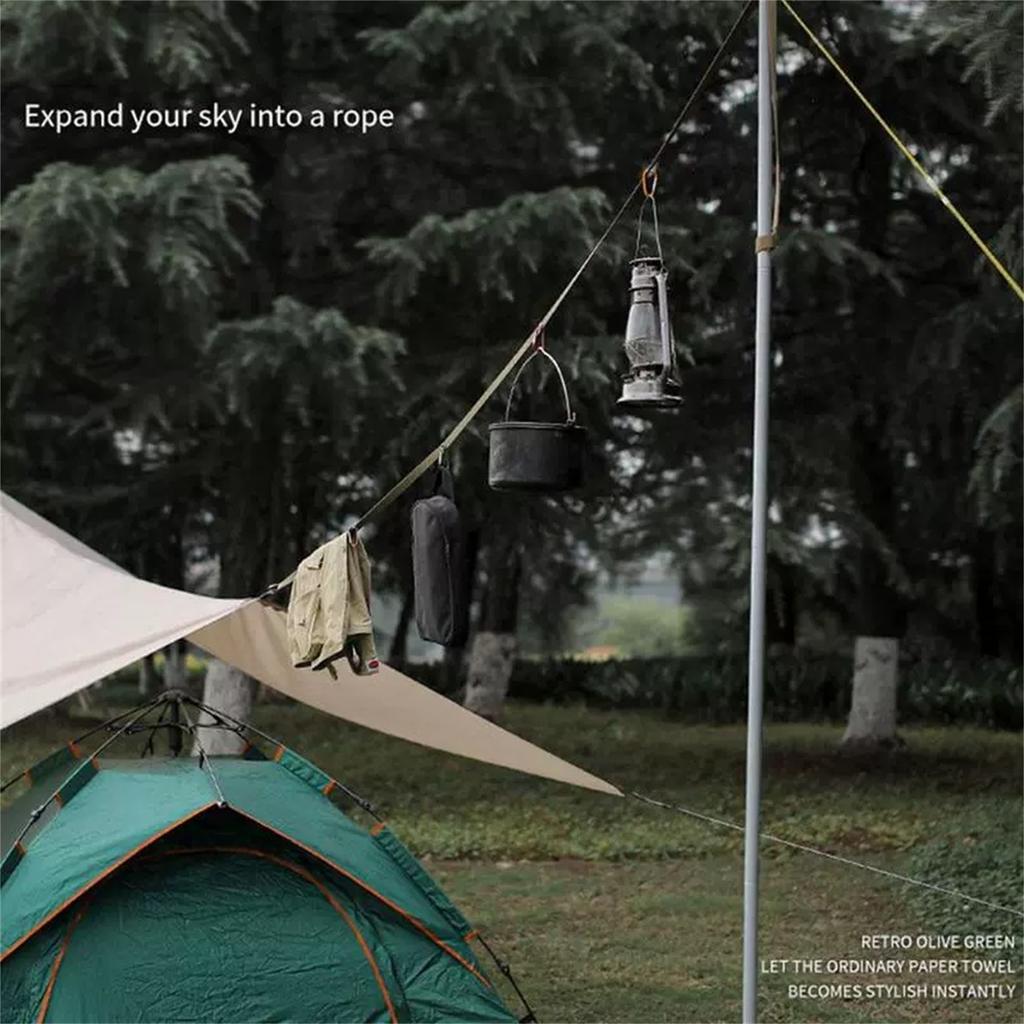 Tent Canopy Extension with - Rope, Outdoor Multi-functional Camping Clothes Drying Rope, Canopy Hanging Rope