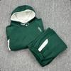 American Style Mertra Hoodie Embroidered Patch Loose Fit Fleece Lined Long Sleeve Couples Winter