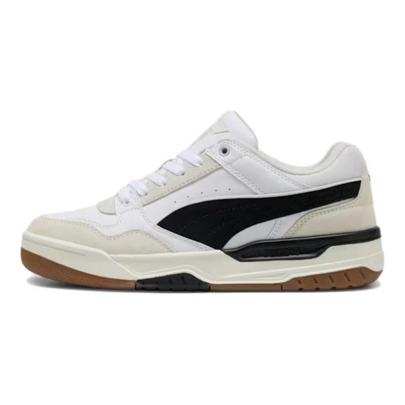 PUMA REBOUND Retro Unisex Low-top Wear-resistant Skate Shoes White Beige Black 400214-01 35.5