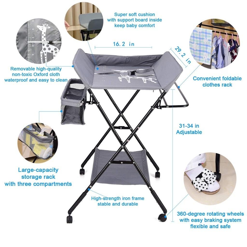 0-3 Years Old Newborn Foldable Multifunctional Care Diaper Nursing Table Household Baby Diapers Changing Table