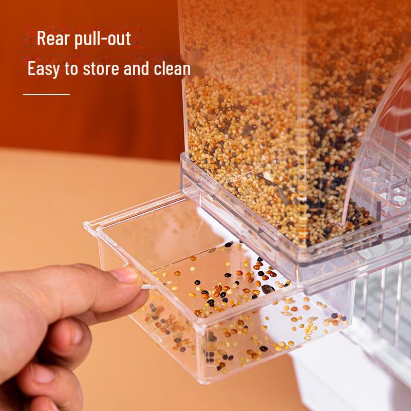 Transparent Automatic Parrot Feeder and Food Bowl for Birds