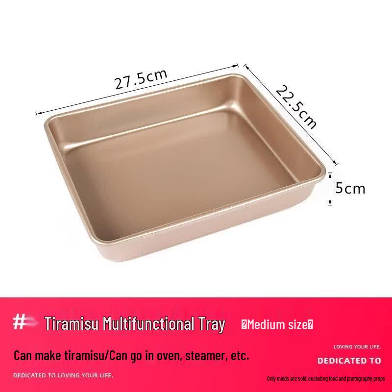 Stainless Steel Rectangular Tiramisu Tray