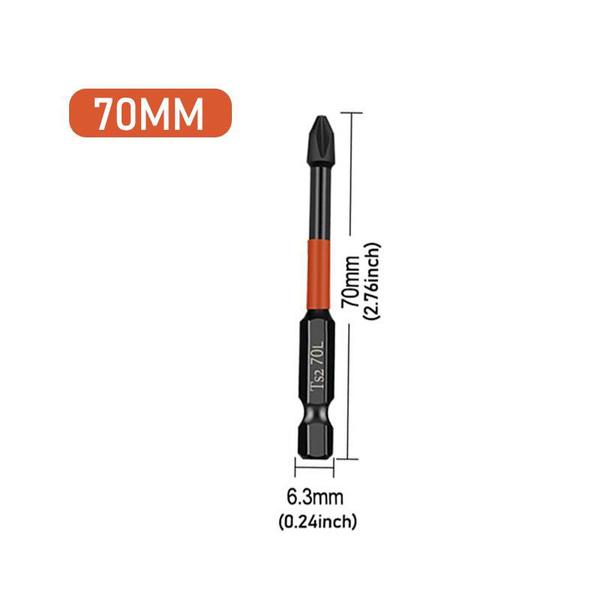 1/6PCS Batch Cross A2 Cross Screwdriver Head Strong Magnetic Anti Slip High Hardness Electric Screwdriver Tool Electric Drill Extended Hexagonal