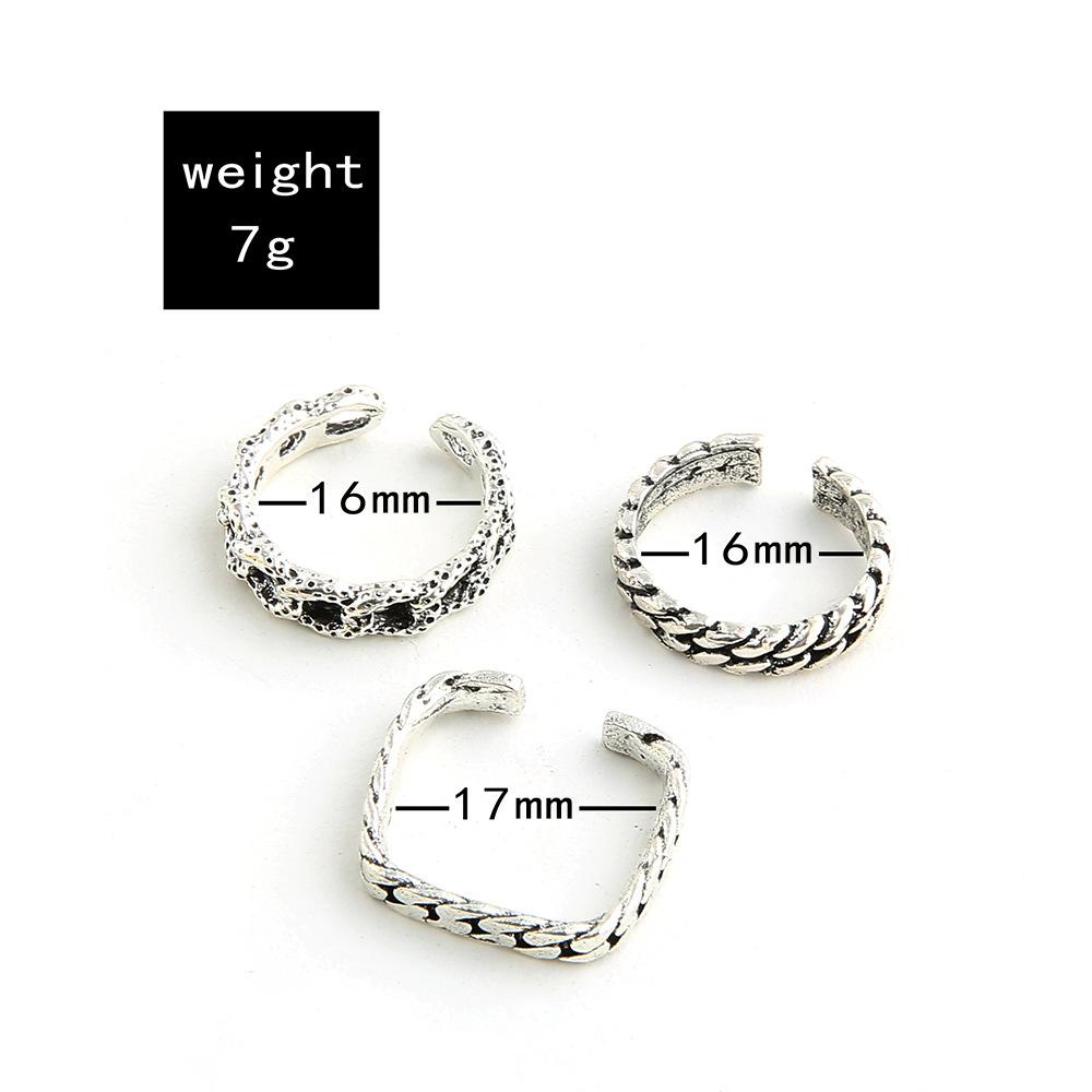 Neuer Strand-Fußring, hohles Totem-Muster, Gelenkfußring, 3 offene Fußring-Set