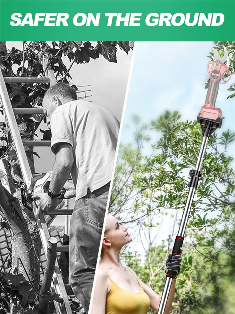 Electric Pruning Shears Telescopic Rod Adjustable Length 1.3m-2.15m elescopic Extension Pole for Makita Pin Pruning Scissors