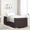 Bed Frame with Mattress Dark Brown 90 X 200 Cm Fabric