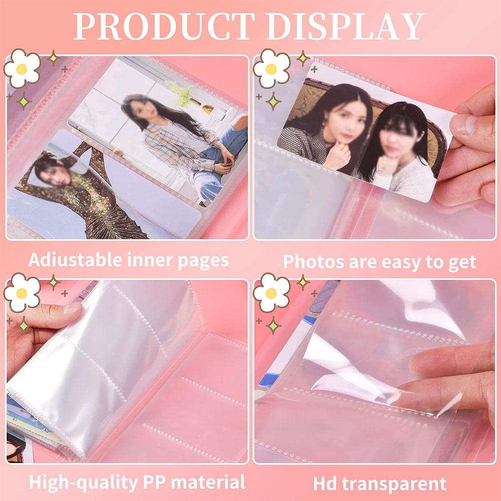 Clear Photo Album Kpop Photocard Holder Book Photocard Binder Card Protectors Collection Books Sleeve Pages Transparent Portable