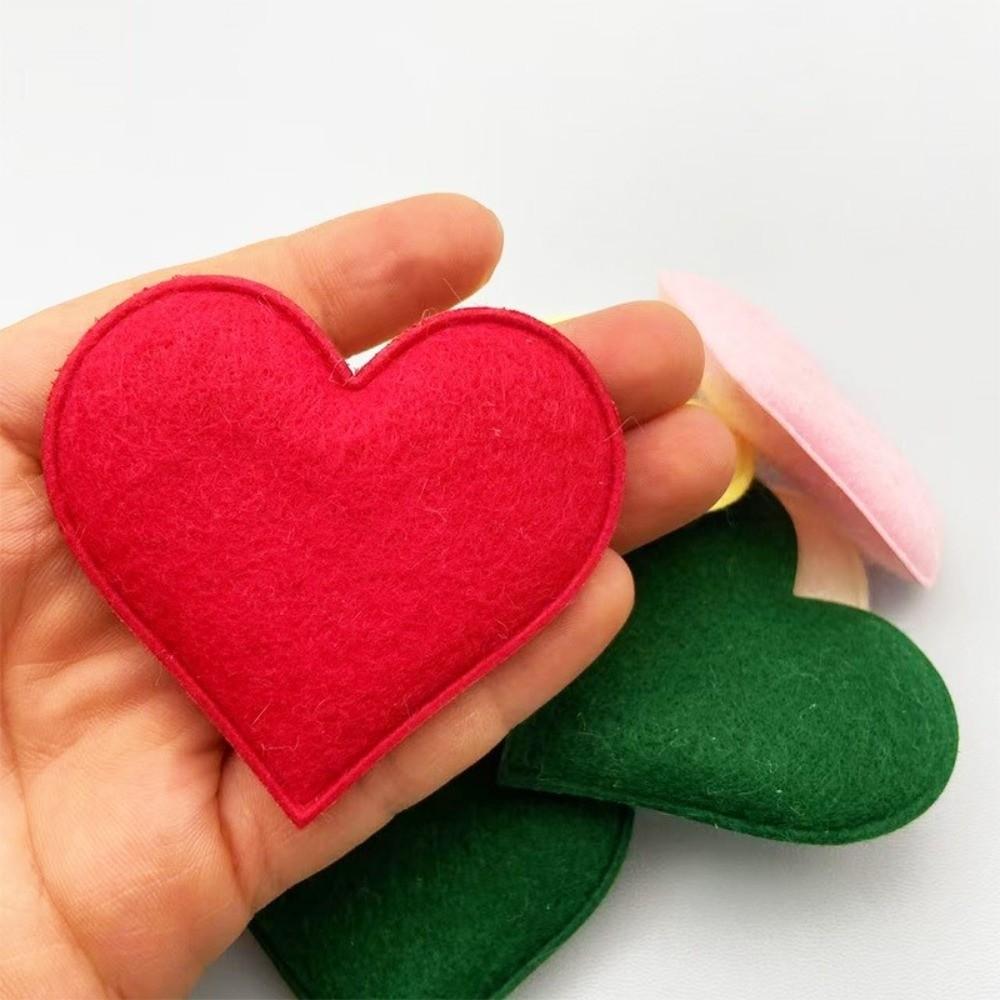 10/30PCS New Romantic Red Heart Petals Perfect 6.5cm DIY Felt Heart Ornaments Valentine Decoration Wedding Birthday Party Decor