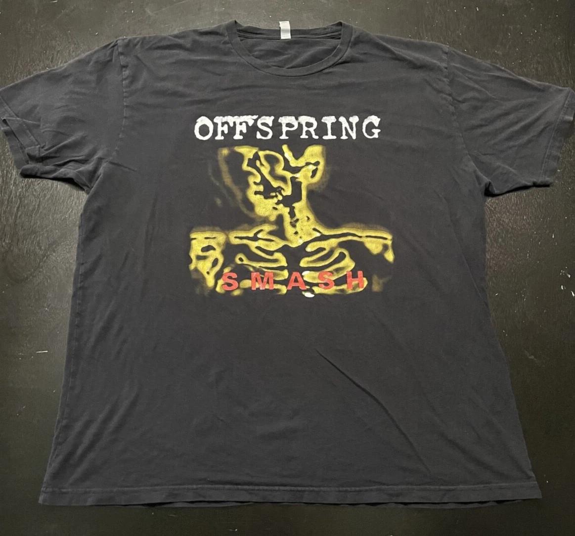 The Offspring Smash 100% Cotton T-shirt Mens Tees Top, Black, Size: XXL XL