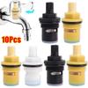 10Pcs Bathroom Kitchen Plastic Faucet Cartridge Hardware Accessory Replacement Repair Part Tap Valves Core 1/2 Thread Universal
