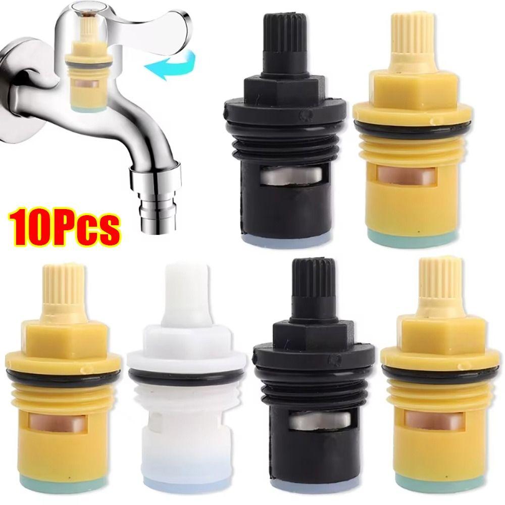 10Pcs Bathroom Kitchen Plastic Faucet Cartridge Hardware Accessory Replacement Repair Part Tap Valves Core Universal 1/2 Thread