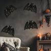 3D Iron Plastic Bat Ornament Halloween Party Essential Handcrafted Design For Porch Window Decoration