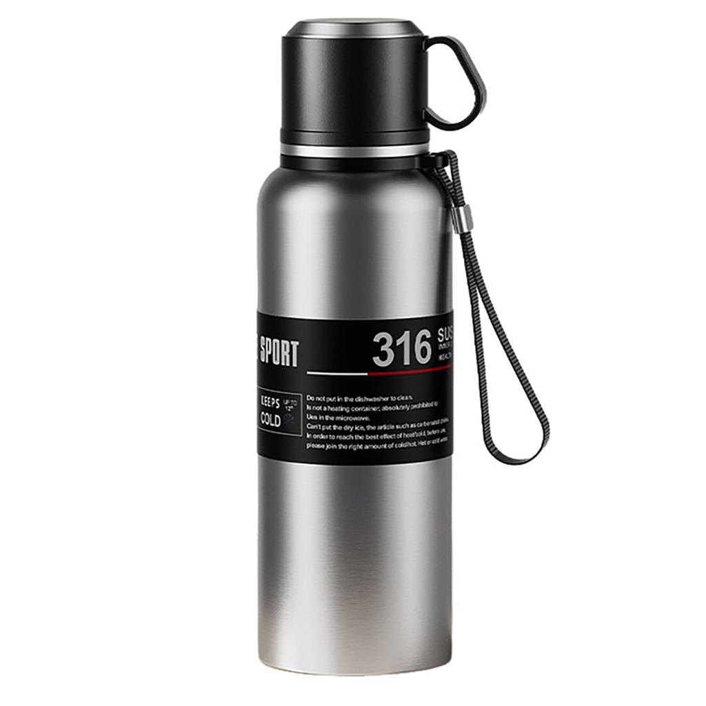 316 Stainless Steel Insulated Cup With Handle LED Temperature Display Portable Large Capacity Leak-Proof Outdoor Water Bottles