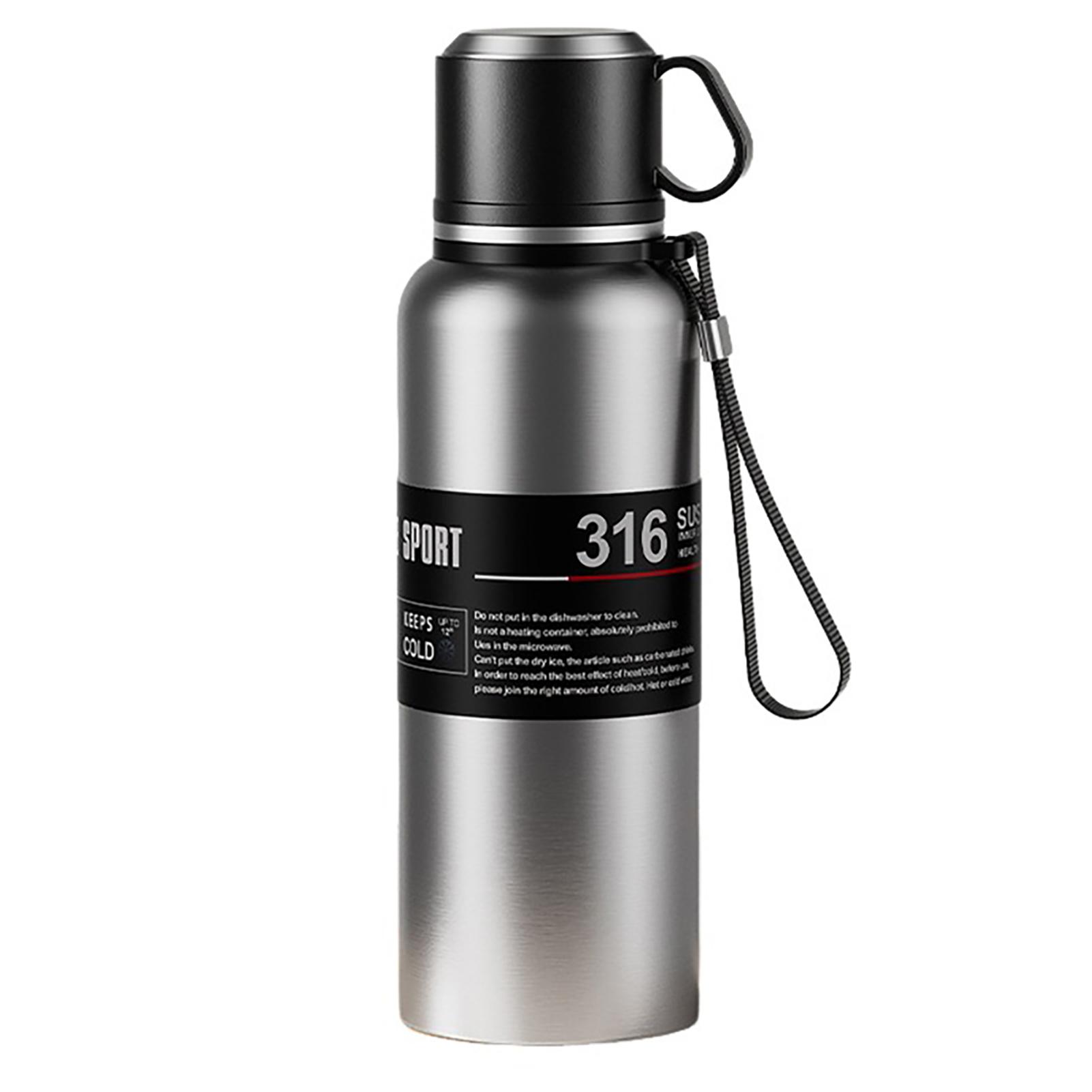 

Изолированная кружка из нержавеющей стали 316 с ручкой, светодиодным дисплеем температуры, портативная, большой емкости, герметичная, для улицы, бутылки для воды 420ml-1