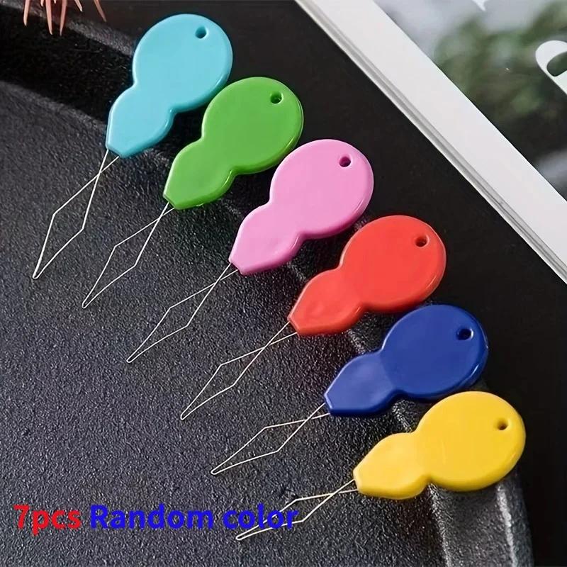 2/10Pcs Needle Threader Stitch Insertion Tool for Sewing Machine Plastic Wire Loop for Needles Needleswork Threader Sewing Tools