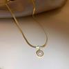 Minimalist Titanium Steel Clavicle Necklace with Pearl Pendant for Women - Versatile Cold Style Fashion Jewelry