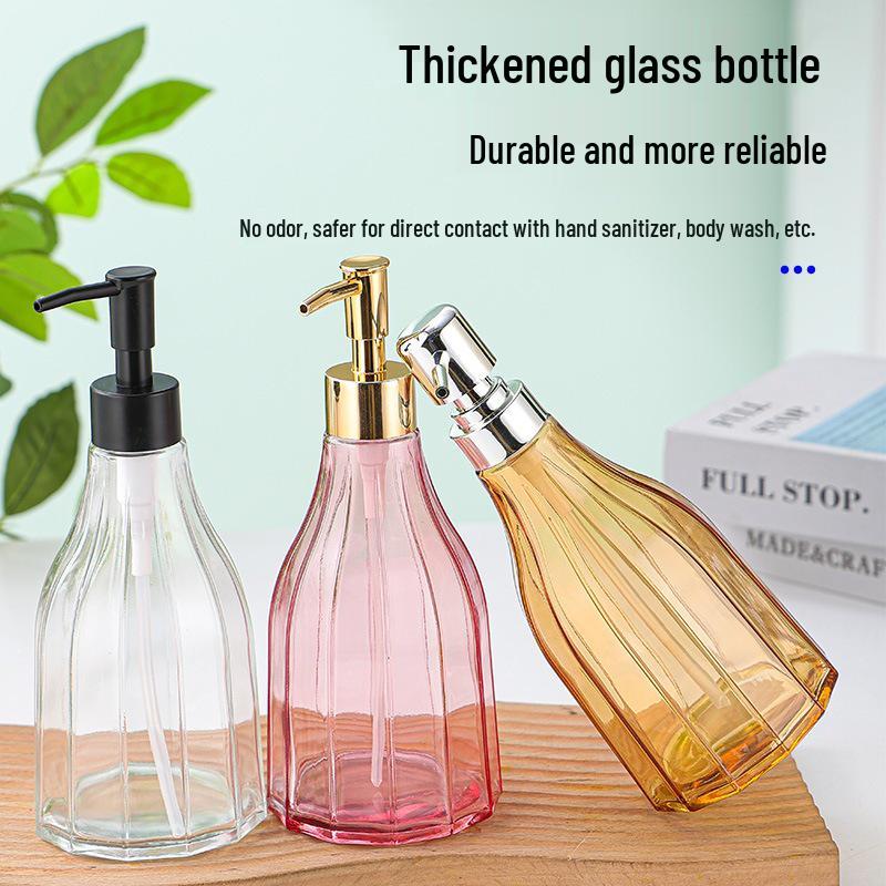 Multi-Spec Glass Bottle Set for Sanitizer, Shampoo & Gel