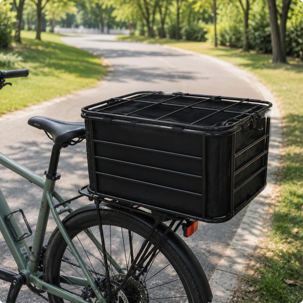 Robust Bike Pet Basket with Liner Rust Resistant Dog Cage