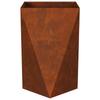 Planters 2 Pcs Rusty 50 X 50 X 75 Cm Weatherproof Steel