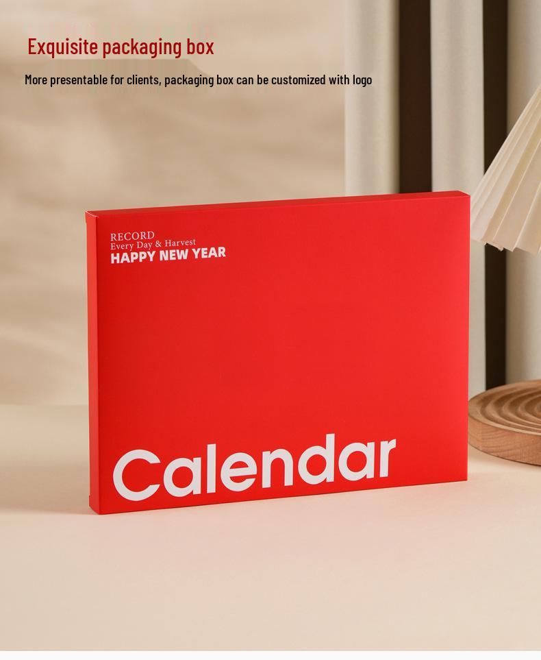 2026 Jahr des Pferdes Acryl-Schreibtischkalender - Einfacher Ins-Stil, Anpassbares Büro-Ornament
