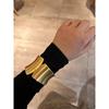 Fashion Retro Exaggerated Metal Wide Brushed Bracelet Women's Niche Temperament Bracelet 2025 Fall and Winter Sweater Accessories