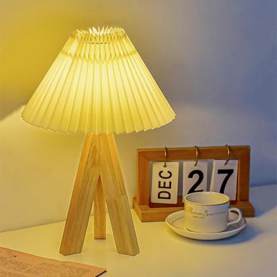 Lampade da tavolo a LED, semplice lampada decorativa in stile cinese, dimmerabile, con spina USB, luce notturna, paralume in tessuto, illuminazione da comodino per camera da letto