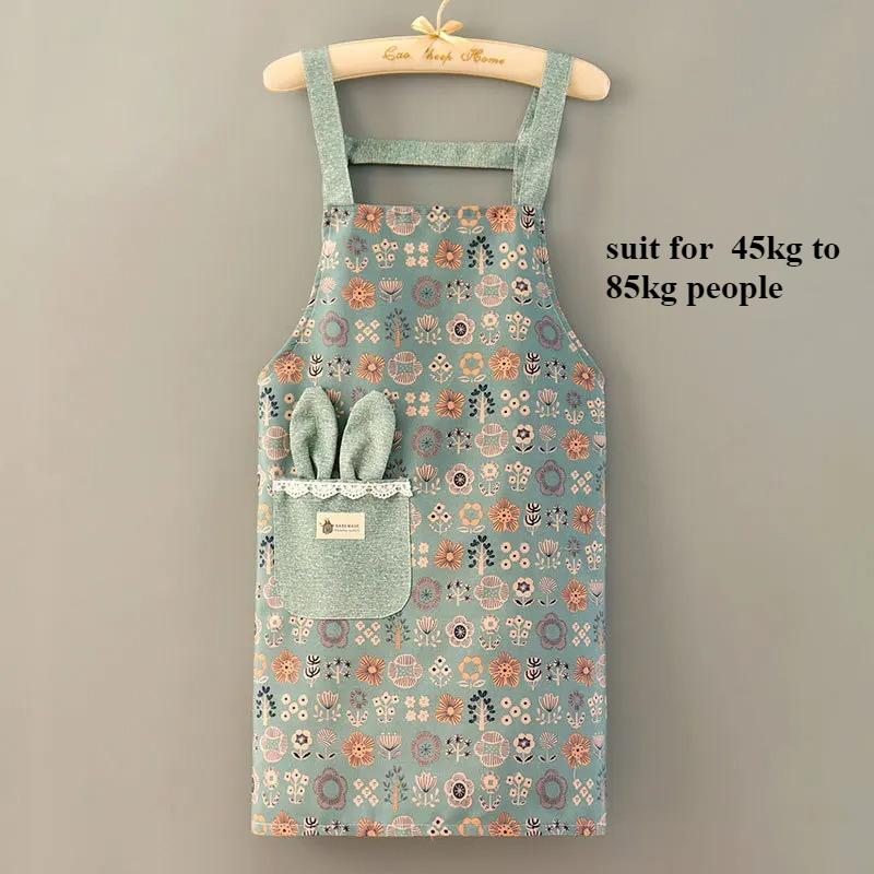 Canvas Long Sleeve Apron With Straps Oil Proof Wear Resistant Breathable Kitchen Fashion Home Work Uniform Waist Apron