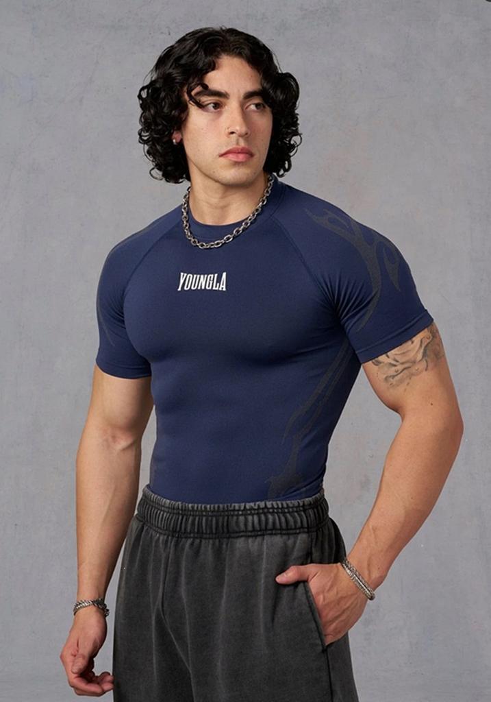 YOUNGLA Men's Slim Fit Quick Dry Short Sleeve T-Shirt Summer Gym Running Training Tee