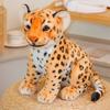 Lebensechte Bestien Flauschige Freunde Kuschelige Sitzende Tiger Leopard Löwe Figur Plüsch Kuschelig Realistische Tiergefährten Sehr Coole Schreibtischdekoration
