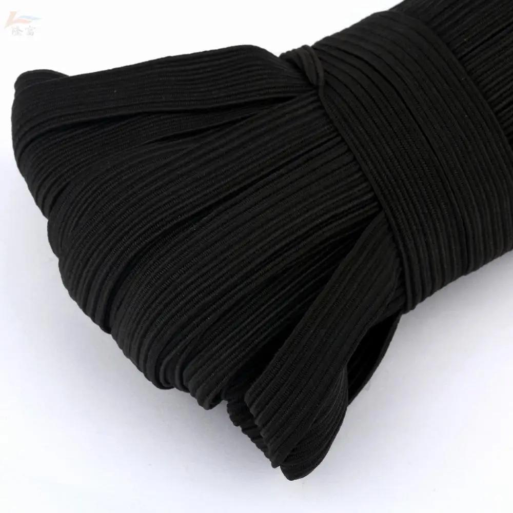 

6/8/10MM White/black Flat Elastic Bands Elastic rubber band wedding Garment elastic tape for DIY sewing Stretch Rope acces 1cm 28m чёрный